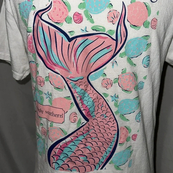 Simply Southern Live Life Simply Mermazing sparkly graphic tshirt size small - Picture 3 of 4